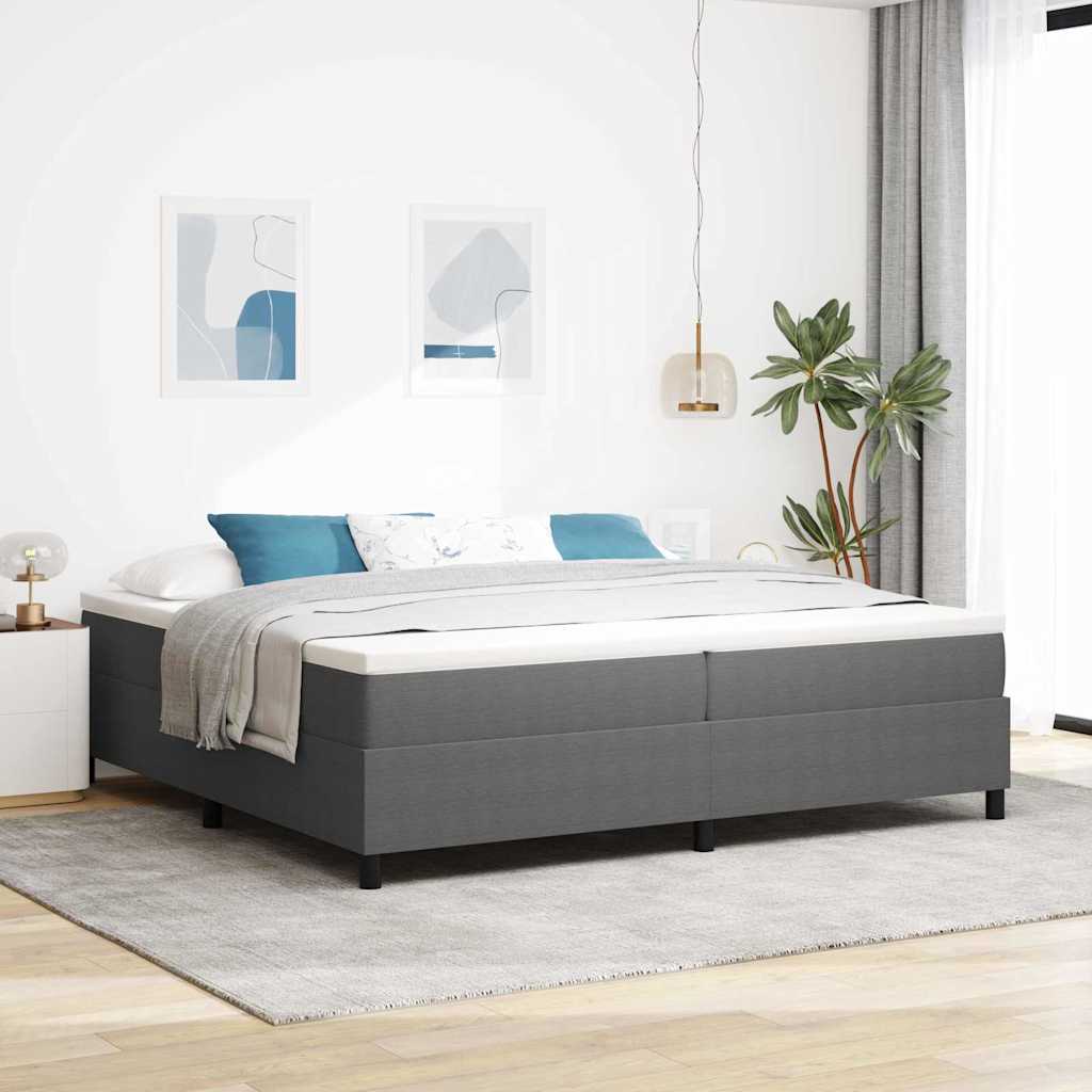 Boxspringbett Und Weiß 203 X 80 X 60 Cm Cordstoff