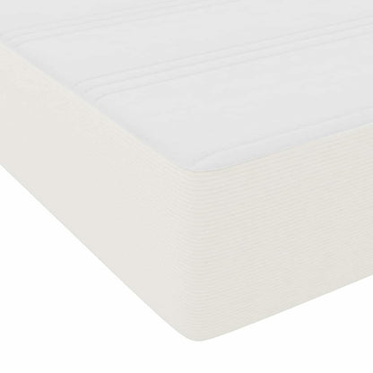 Boxspringbett Creme Und Weiß 203 X 200 X 60 Cm Cordstoff
