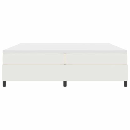 Boxspringbett Creme Und Weiß 203 X 200 X 60 Cm Cordstoff