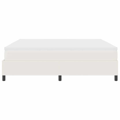 Boxspringbett Creme Und Weiß 203 X 200 X 60 Cm Cordstoff
