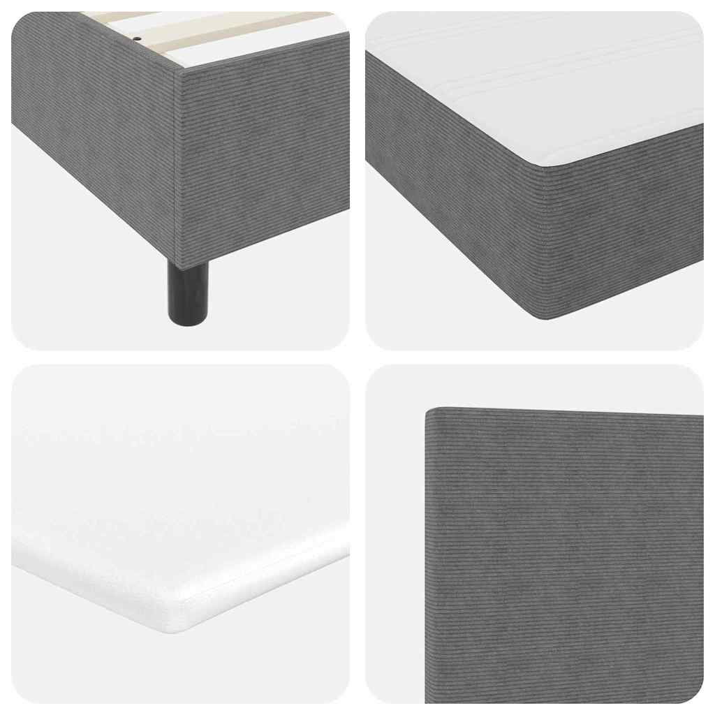 Boxspringbett Und Weiß 203 X 80 X 88 Cm Cordstoff