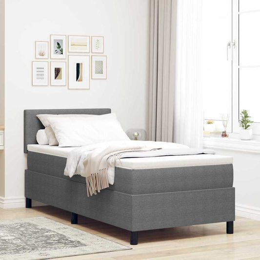 Boxspringbett Und Weiß 203 X 80 X 88 Cm Cordstoff