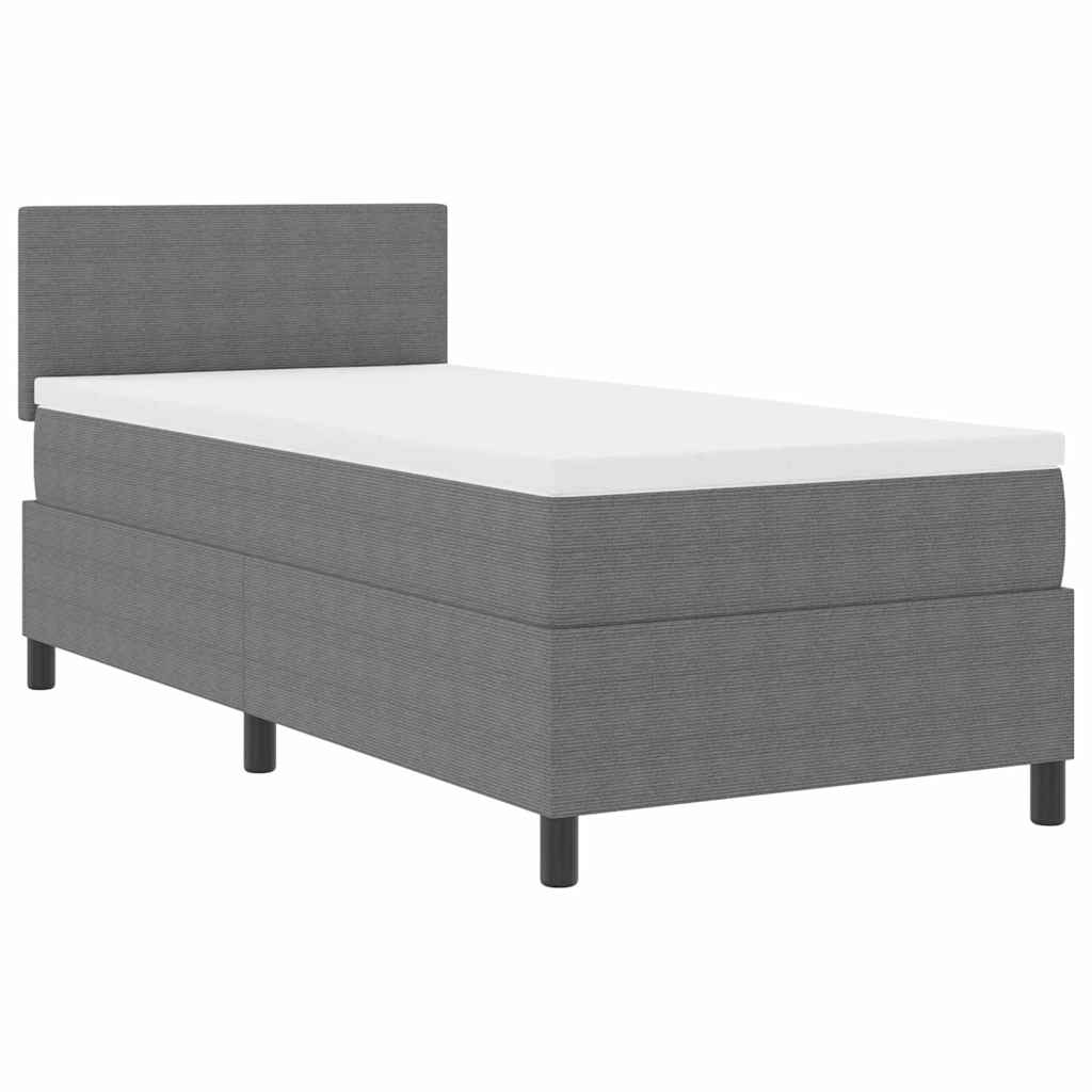 Boxspringbett Und Weiß 203 X 80 X 88 Cm Cordstoff