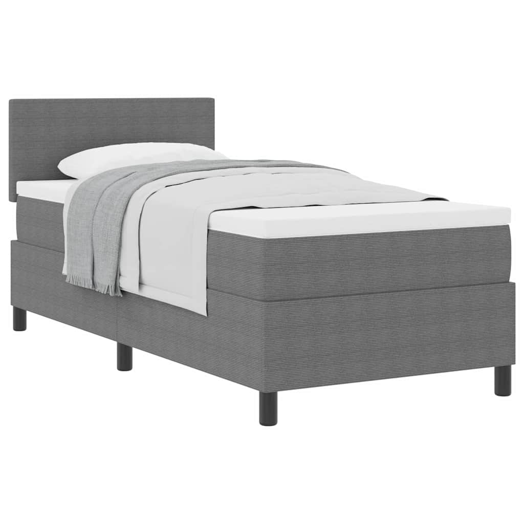 Boxspringbett Und Weiß 203 X 80 X 88 Cm Cordstoff