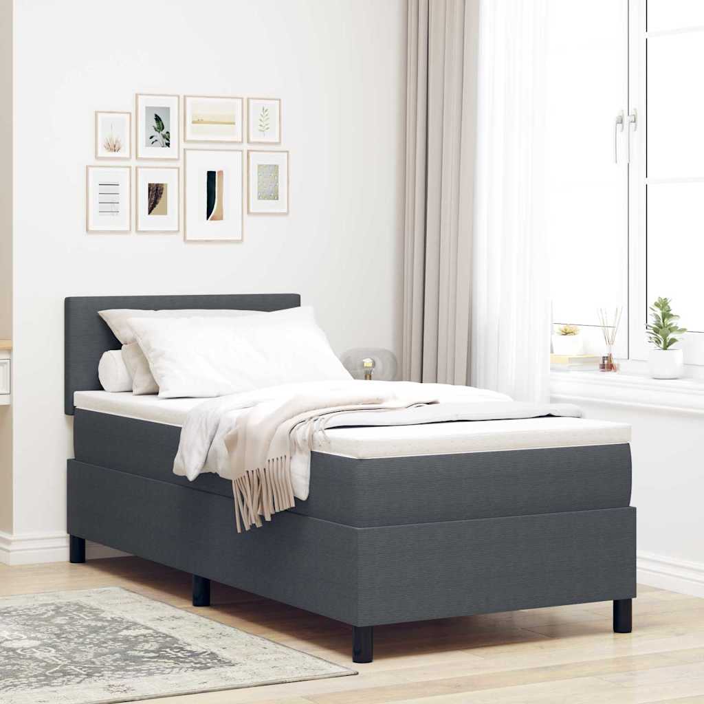 Boxspringbett Und Weiß 203 X 80 X 88 Cm Cordstoff