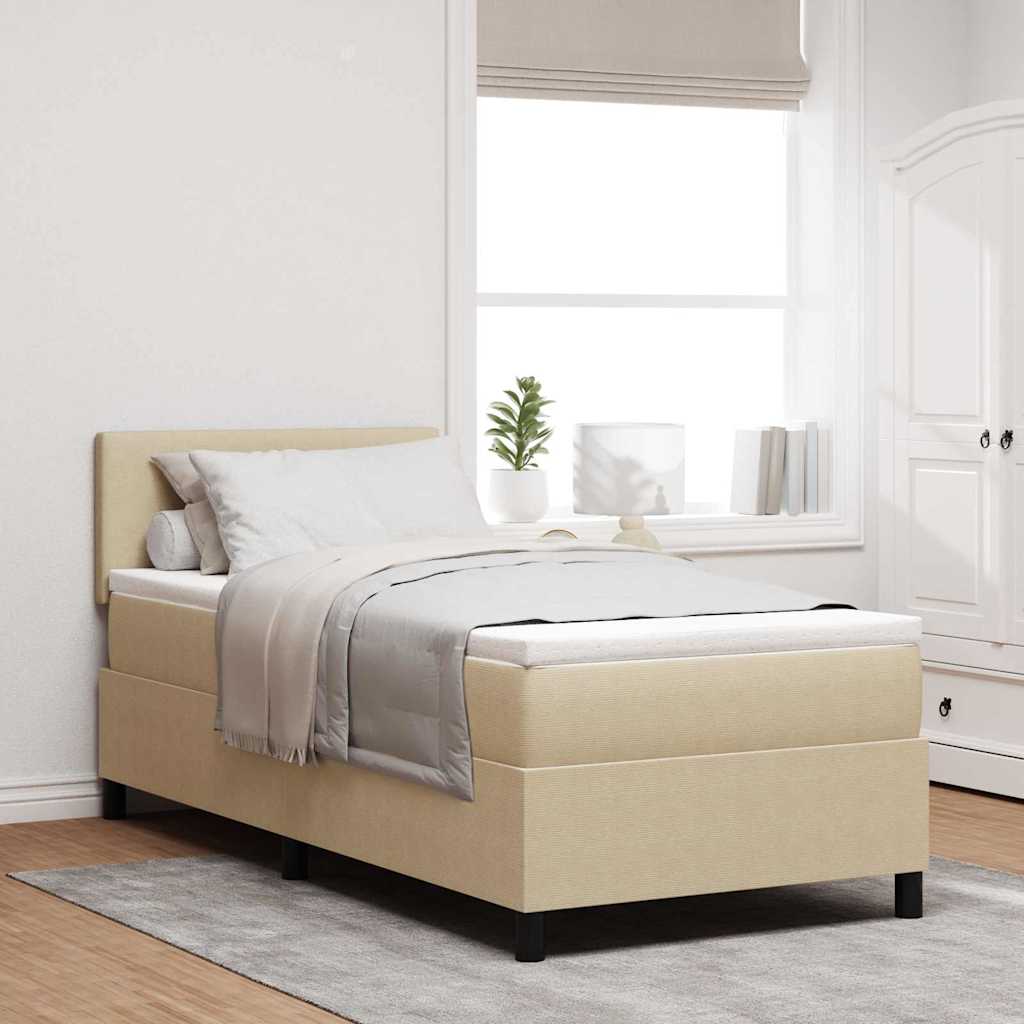 Boxspringbett Und Weiß 203 X 80 X 88 Cm Cordstoff
