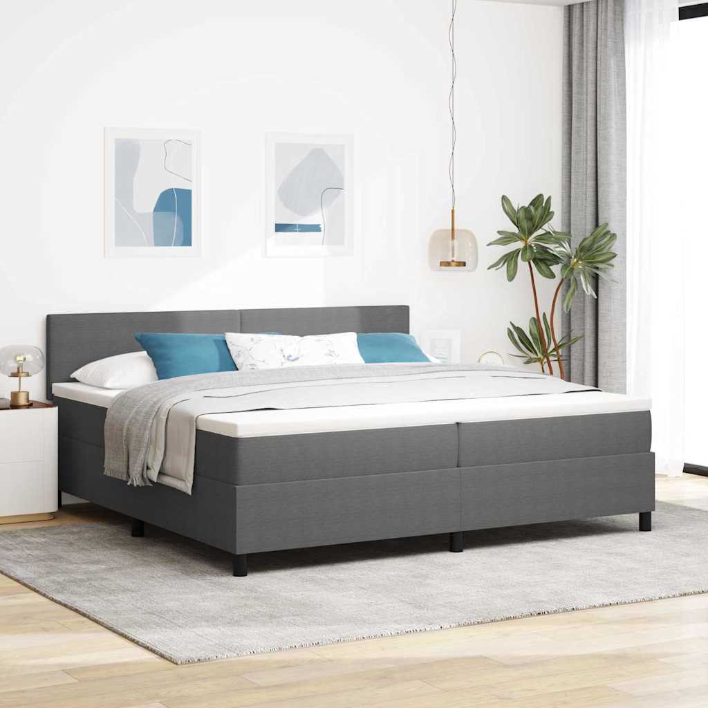 Boxspringbett Und Weiß 203 X 80 X 88 Cm Cordstoff