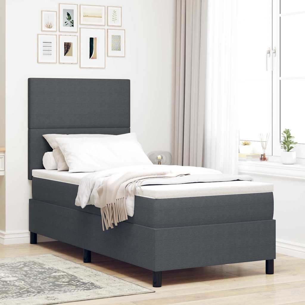 Boxspringbett Und Weiß 203 X 80 X 88 Cm Cordstoff