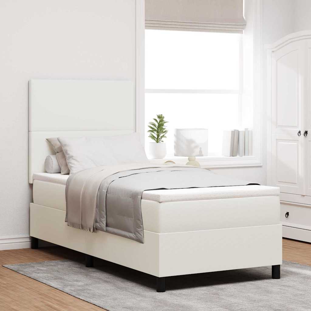 Boxspringbett Und Weiß 203 X 80 X 88 Cm Cordstoff