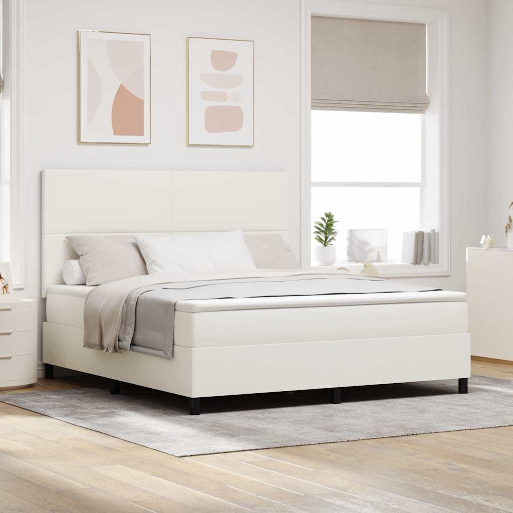 Boxspringbett Und Weiß 203 X 80 X 88 Cm Cordstoff
