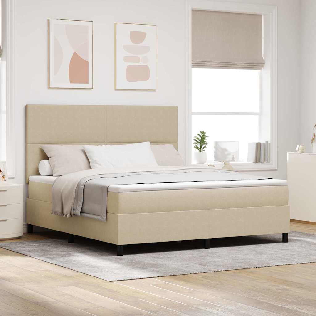 Boxspringbett Und Weiß 203 X 80 X 88 Cm Cordstoff