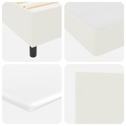 Boxspringbett Creme Und Weiß 203 X 200 X 128 Cm Cordstoff