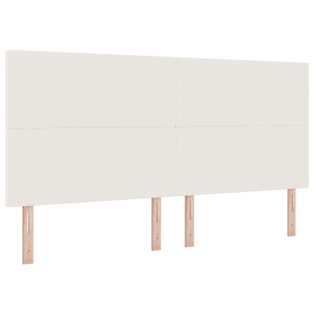 Boxspringbett Creme Und Weiß 203 X 200 X 128 Cm Cordstoff