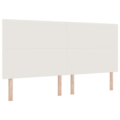 Boxspringbett Creme Und Weiß 203 X 200 X 128 Cm Cordstoff