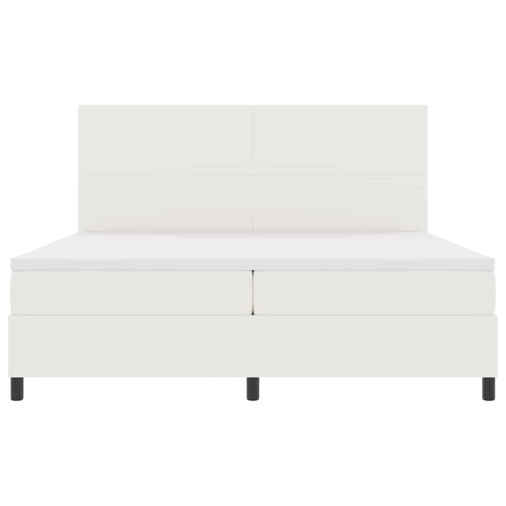 Boxspringbett Creme Und Weiß 203 X 200 X 128 Cm Cordstoff