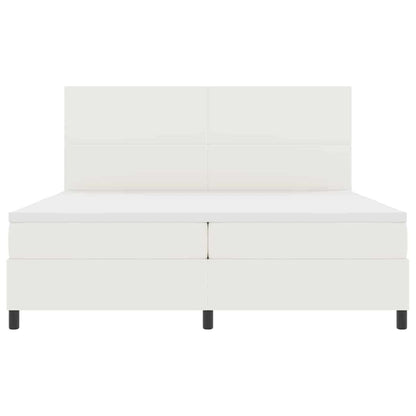Boxspringbett Creme Und Weiß 203 X 200 X 128 Cm Cordstoff