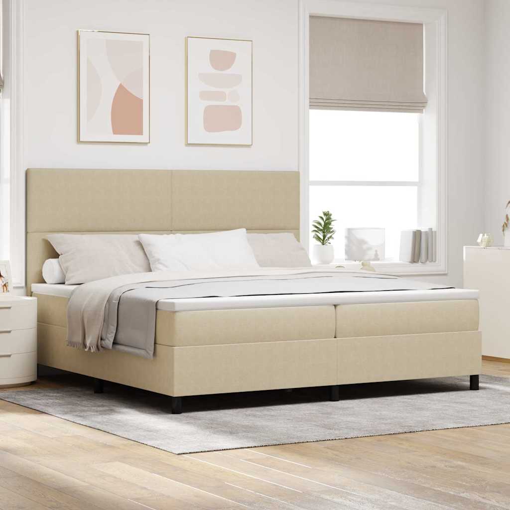 Boxspringbett Und Weiß 203 X 80 X 88 Cm Cordstoff