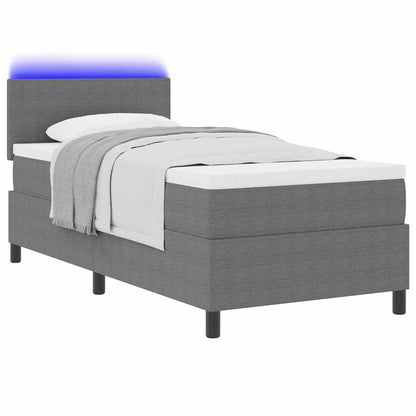 Boxspringbett Und Weiß 203 X 90 X 88 Cm Cordstoff