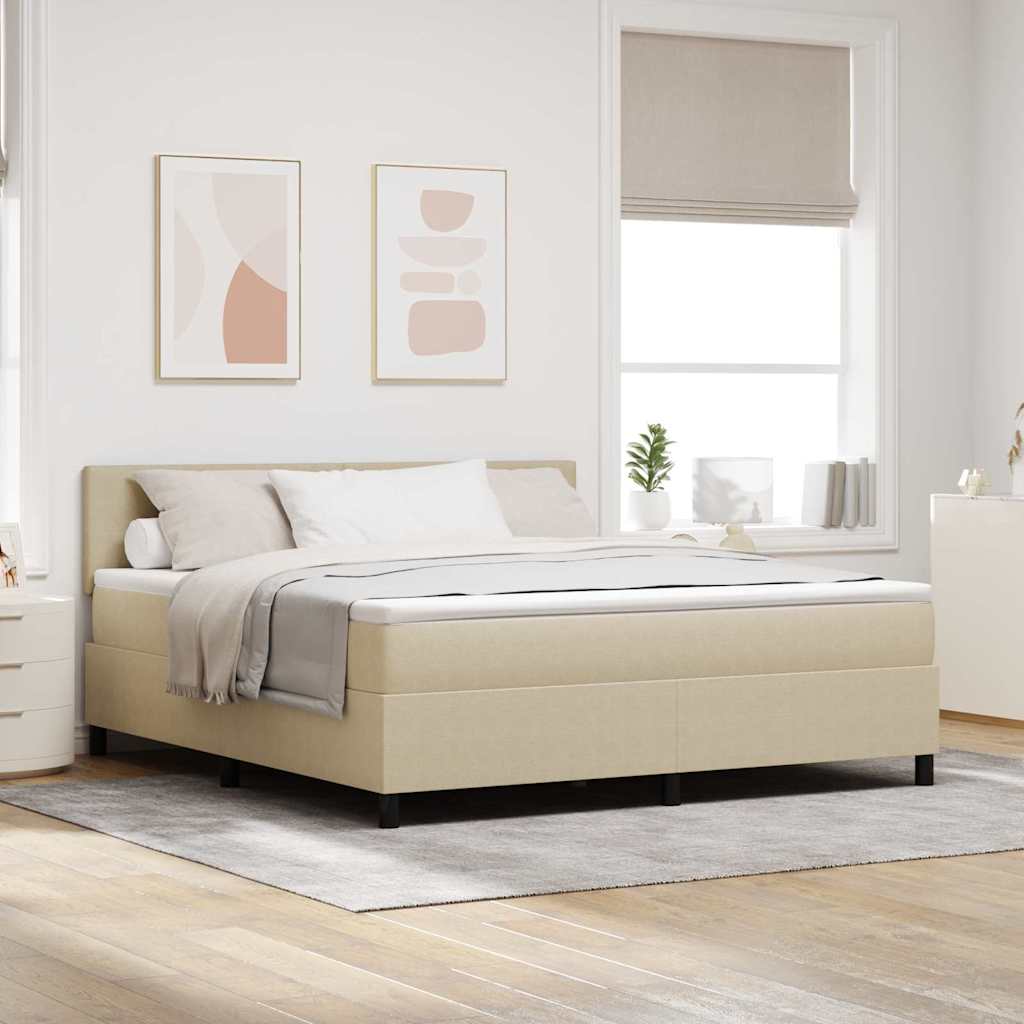 Boxspringbett Und Weiß 203 X 90 X 88 Cm Cordstoff