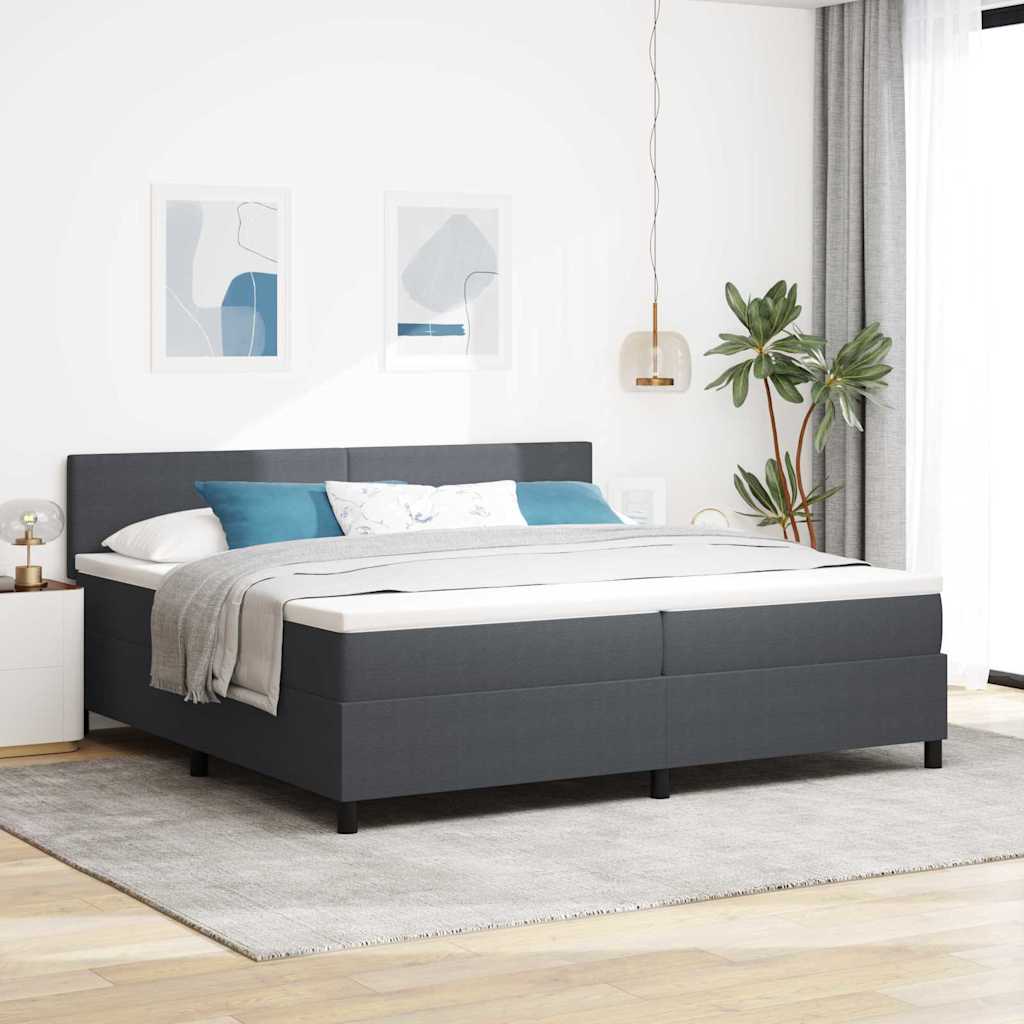 Boxspringbett Und Weiß 203 X 90 X 88 Cm Cordstoff