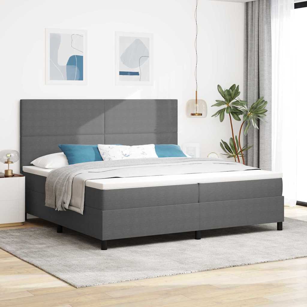 Boxspringbett Und Weiß 203 X 90 X 88 Cm Cordstoff