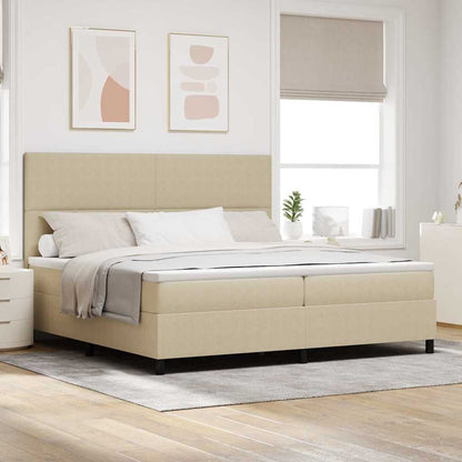 Boxspringbett Und Weiß 203 X 90 X 88 Cm Cordstoff