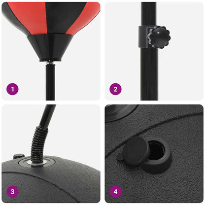 Punchingball Mit Ständer, Handschuhen & Pumpe 81-122 Cm