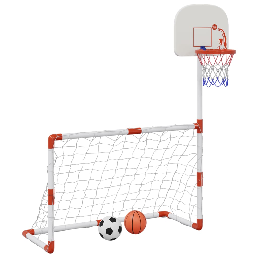 Fußball- Und Basketball-Set Für Kinder Mit Bällen 98X50X70 Cm