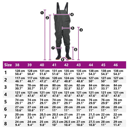 Wathose Mit Stiefeln Größe 40