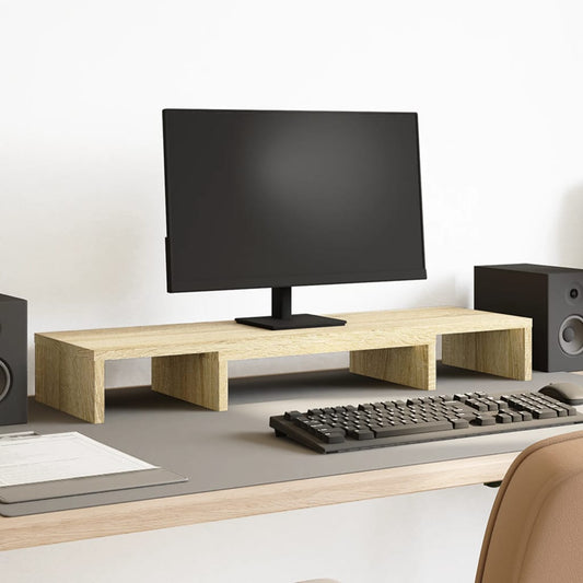Monitorständer Verstellbar Sonoma-Eiche 80X24X10,5 Cm