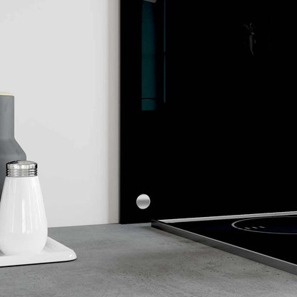 Küchenrückwände 2 Stk. Hartglas Schwarz