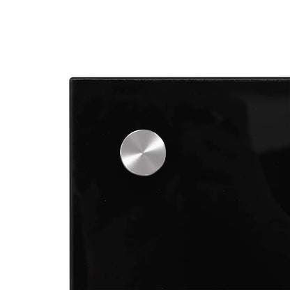 Küchenrückwände 2 Stk. Hartglas Schwarz