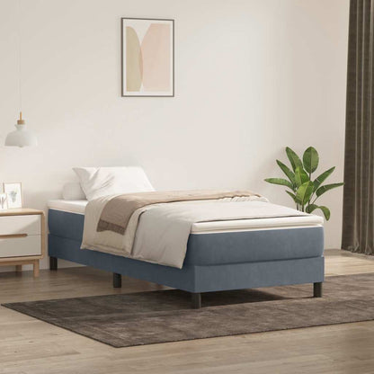 Boxspringbett Mit Matratze Samt Dunkelgrau