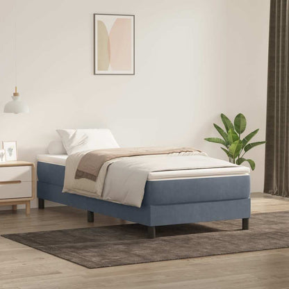 Boxspringbett Mit Matratze Samt Dunkelgrau