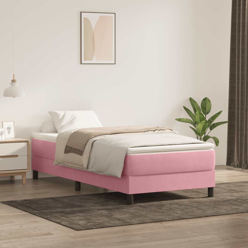 Boxspringbett Mit Matratze Samt Rosa