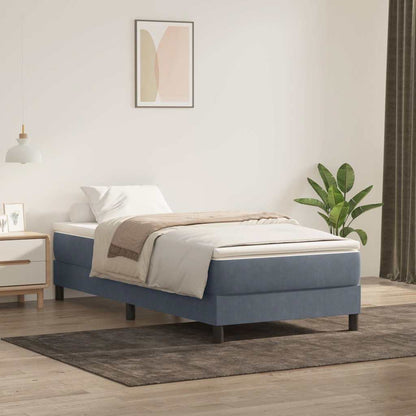Boxspringbett Mit Matratze Samt Dunkelgrau