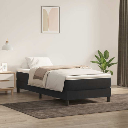 Boxspringbett Mit Matratze Samt Schwarz