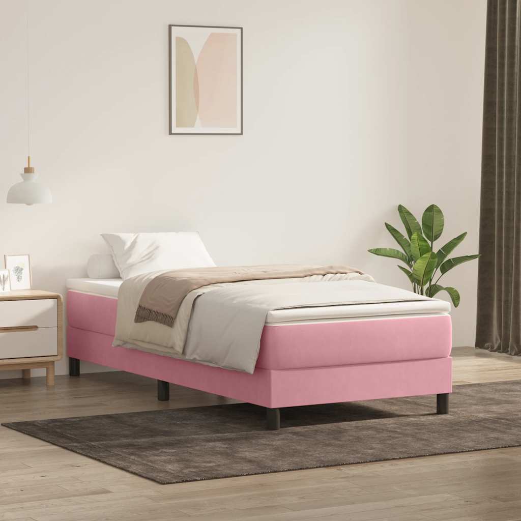Boxspringbett Mit Matratze Samt Rosa
