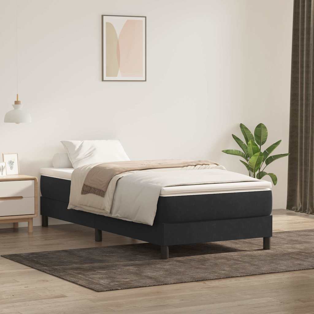 Boxspringbett Mit Matratze Samt Schwarz