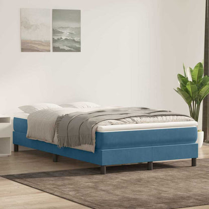 Boxspringbett Mit Matratze Samt Dunkelblau