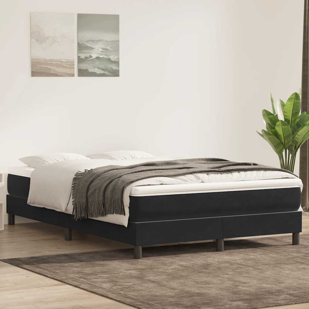 Boxspringbett Mit Matratze Samt Schwarz