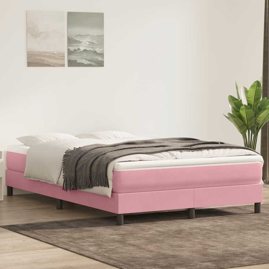 Boxspringbett Mit Matratze Samt Rosa