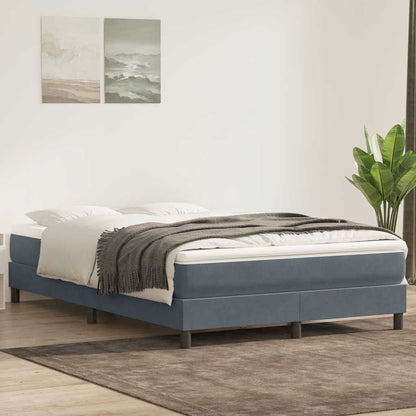 Boxspringbett Mit Matratze Samt Dunkelgrau