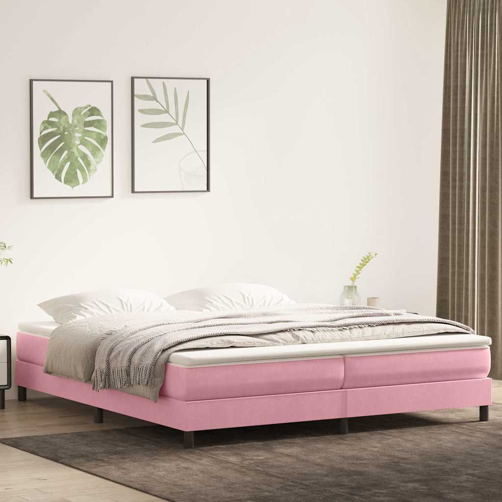 Boxspringbett Mit Matratze Samt Rosa