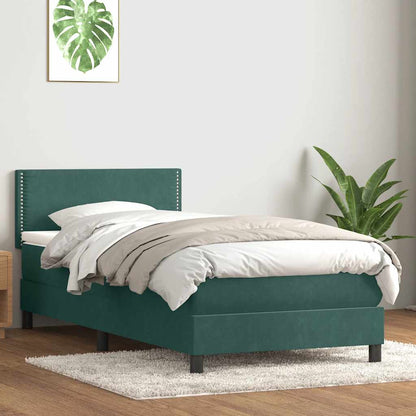 Boxspringbett Mit Matratze Samt Dunkelgrün