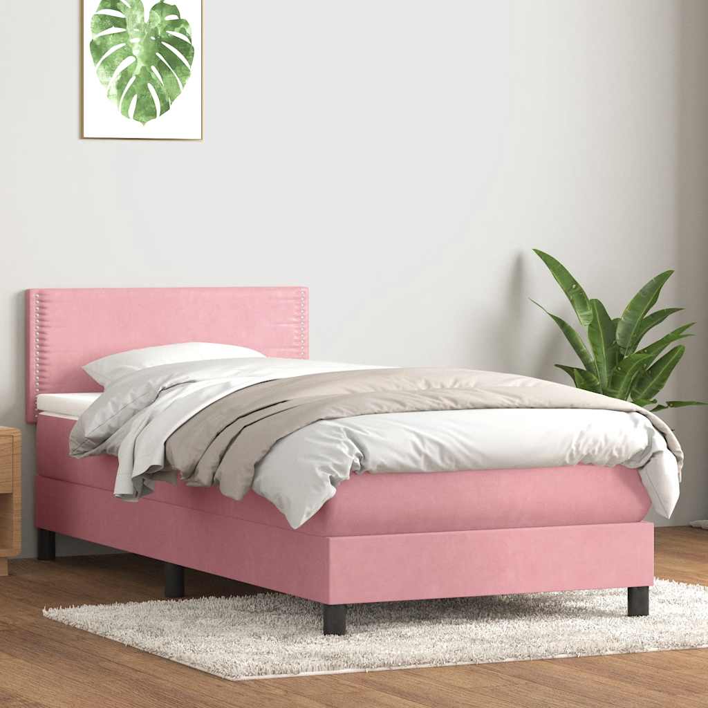 Boxspringbett Mit Matratze Samt Rosa