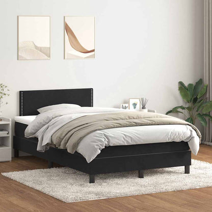Boxspringbett Mit Matratze Samt Schwarz