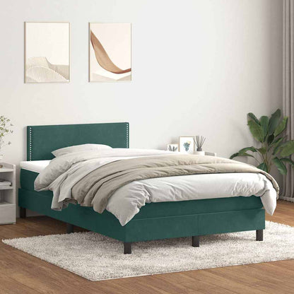 Boxspringbett Mit Matratze Samt Dunkelgrün