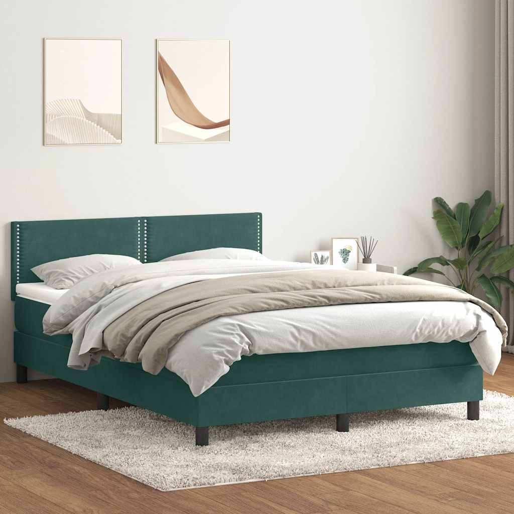 Boxspringbett Mit Matratze Samt Dunkelgrün