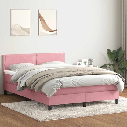 Boxspringbett Mit Matratze Samt Rosa